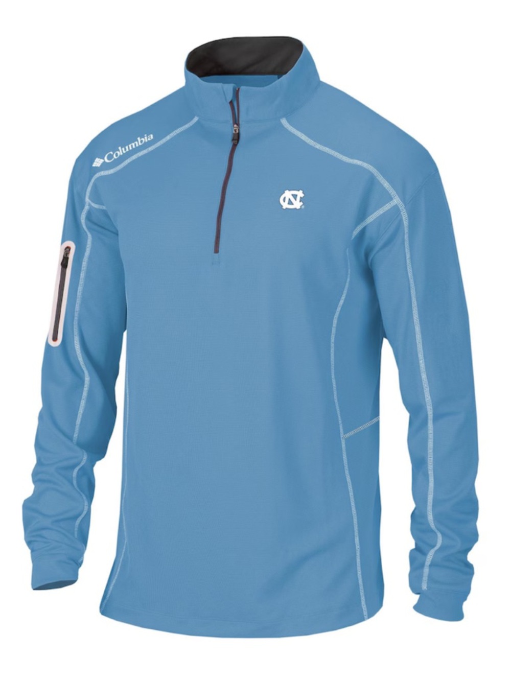 Men's Columbia Golf Carolina Blue North Carolina Tar Heels Quarter-Zip Pullover